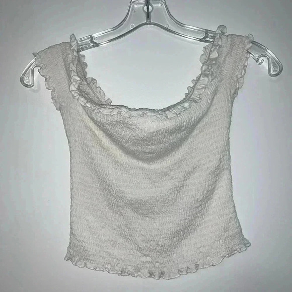 Mind Code Off The Shoulder Crop Top - Picture 2 of 3